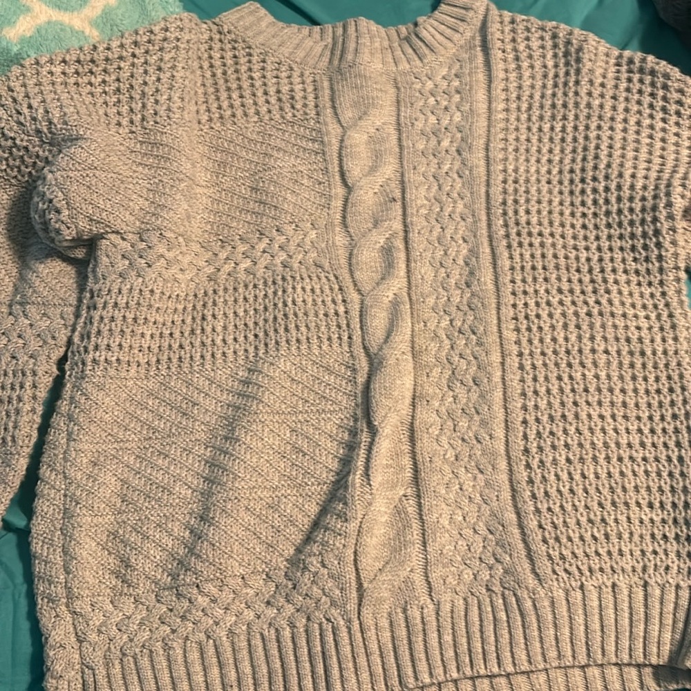 grey sweater